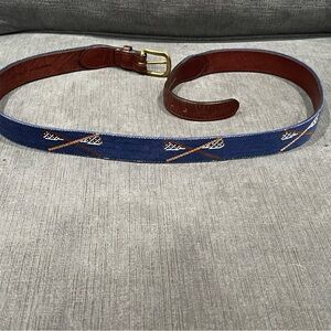 SMATHERS & BRANSON OLD SCHOOL LACROSSE NEEDLEPOINT BELT